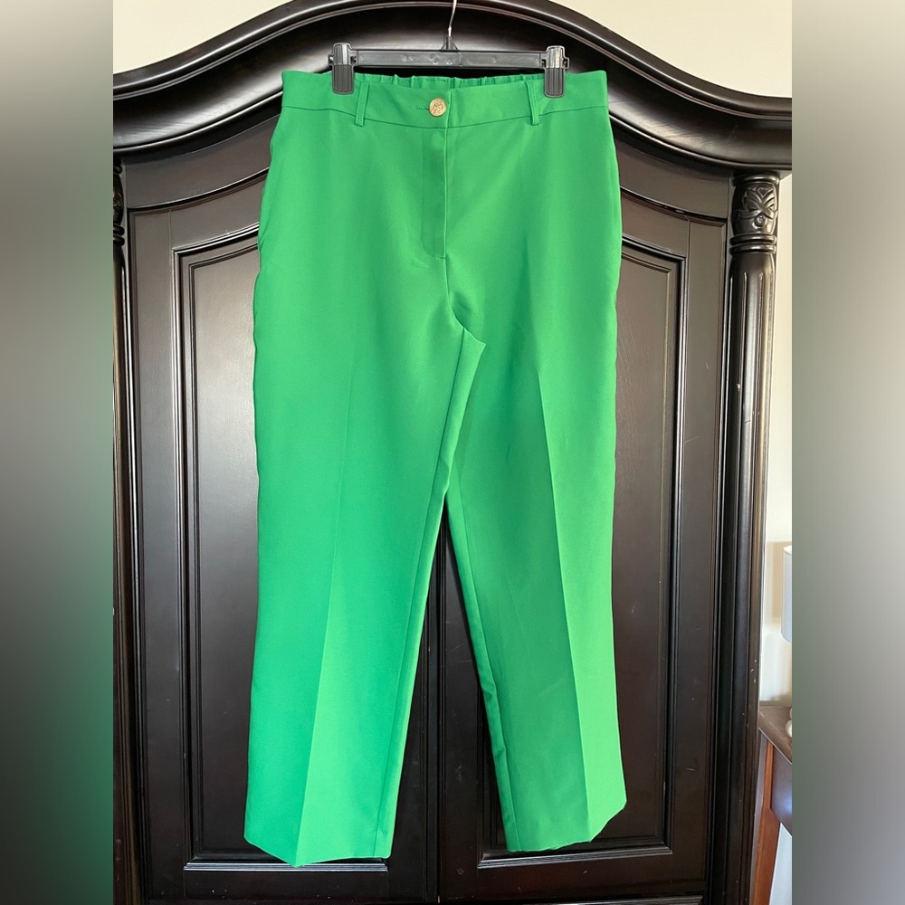 One by Chapter One Kelly Green Trouser Pants, Size Large